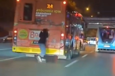 Bursa'da tehlikeli yolculuk