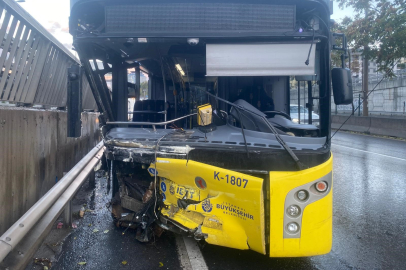 Şoför alkollü çıktı: Belediye otobüsü bariyerlere saplandı