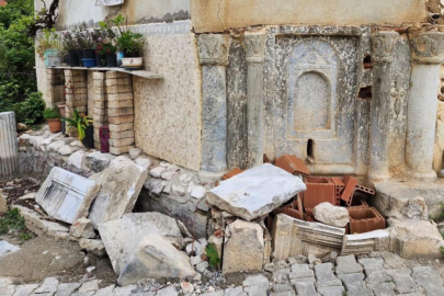 Bursa'da roma dönemi mermer çeşme tahrip edildi