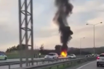 Bursa’da faciadan dönüldü: Yanan araç benzin istasyonuna sürüklendi