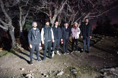 Uludağ'da ormanda mahsur kalan 6 kişi kurtarıldı