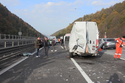 TEM'in Bolu geçişinde zincirleme kaza: 1 yaralı