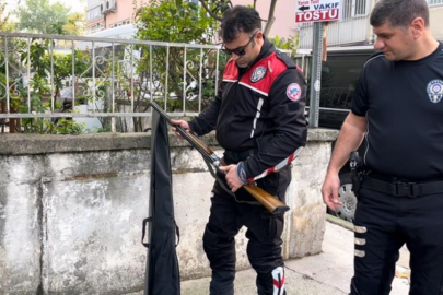 Bursa'da 'huzur' uygulamasında bir şüpheliden av tüfeği çıktı