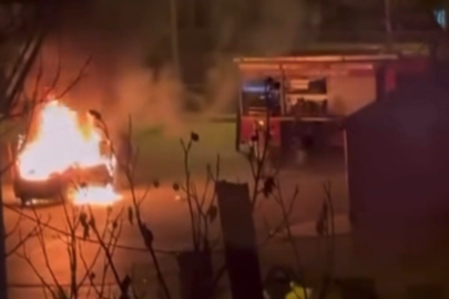 Bursa'da araç alevlere teslim oldu!