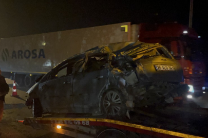 Bursa istikametinde korkutan kaza! Araç pert oldu!