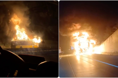 İETT otobüsünde çıkan yangın söndürüldü