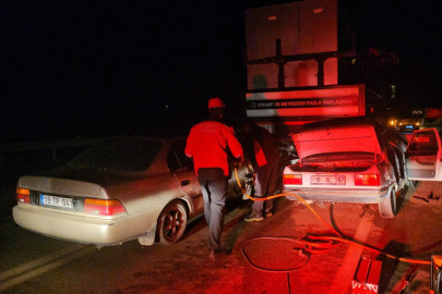 İki otomobilin vince çarptı: 1 ölü, 1 yaralı