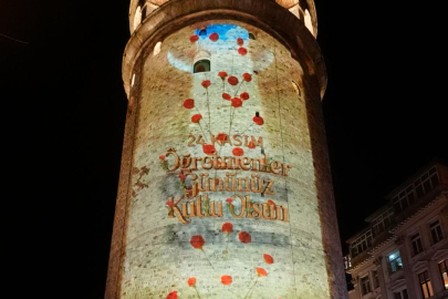 Galata Kulesi'nde 24 Kasım Öğretmenler Günü'ne özel gösteri