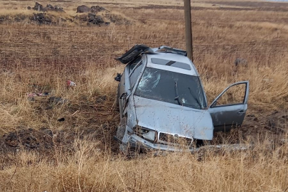 Kontrolden çıkan otomobil araziye uçtu: 1 yaralı