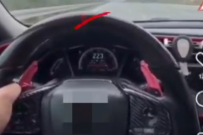 Bursa'da hız ihlali...  Sürücü kendini kendini ele verdi