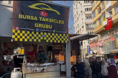 Bursa'da taksicilerden şehitler için anlamlı hayır
