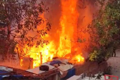 Bursa'da yangın paniği: Bahçe küle döndü