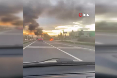 Bursa'da otomobil alev topuna döndü!