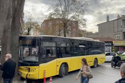 Bağcılar'da İETT otobüsü ağaca çarptı
