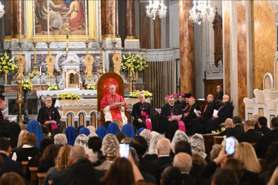 Papa 14. Leo, İstanbul'da Kutsal Ruh Katolik Kilisesi'nde hitapta bulundu