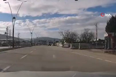 Bursa'da kamyon sürücüsü trafiği hiçe saydı