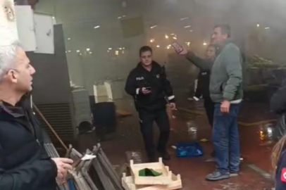 Pazar alanında korkutan anlar: 1 kişi dumandan etkilendi