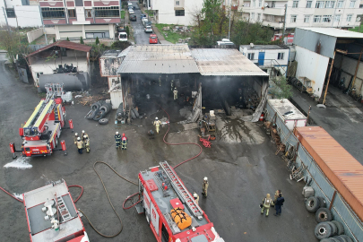 Adres Arnavutköy: Tır tamirhanesinde korkutan yangın