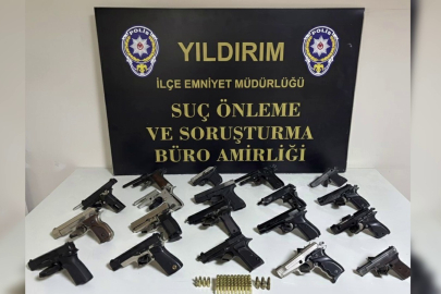 Bursa'da kaçak silah atölyesine baskın: Çok sayıda silah ele geçirildi