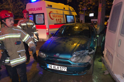 İnegöl'de talihsiz kaza: Sürücü yaralandı!