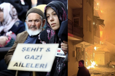 Bursa'da şehit polisin babasının evi alevlere teslim oldu