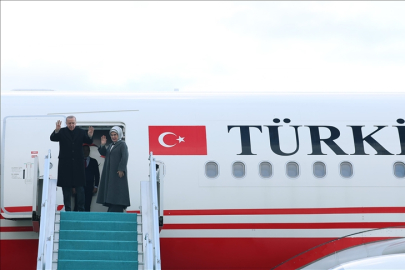 Cumhurbaşkanı Erdoğan, Türkmenistan'a gitti