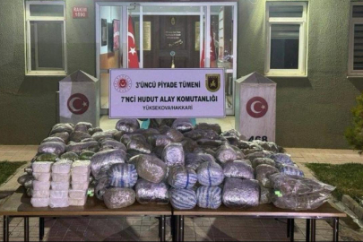 Hakkari sınırında 259 kilo uyuşturucu ele geçirildi