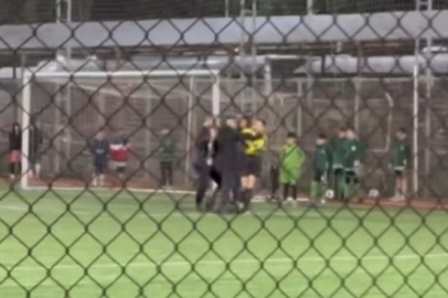 Çocukların maçında kadın hakeme saldıran antrenör tutuklandı