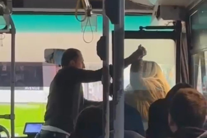 Otobüste kavga: Şoför ve kadın yolcu birbirlerine saldırdı