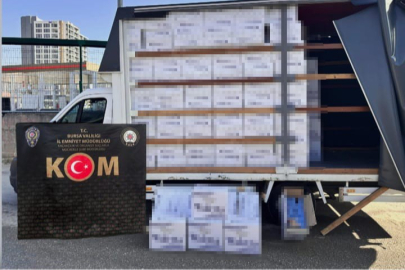 Bursa'da 3 milyon 410 makaron ele geçirildi