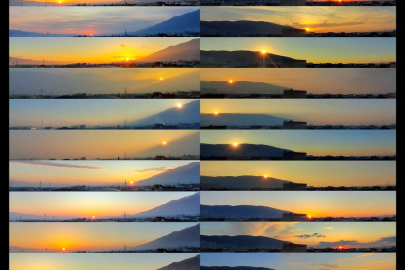 Bursa'da güneşin 1 yıllık ufuk yolculuğu tek karede görüntülendi