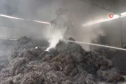 Bursa'da metal geri dönüşüm fabrikasında yangın paniği