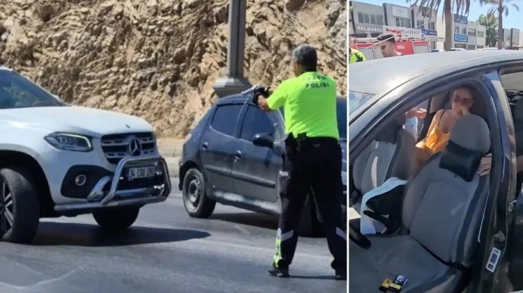 9- DİLAN ÇITAK ARACINI POLİSİN ÜZERİNE SÜRDÜ