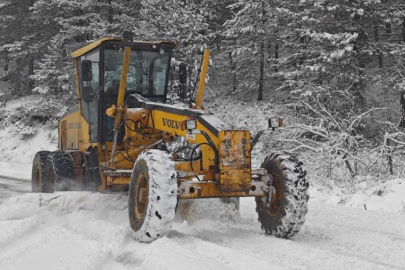 Bursa'da yoğun kar yolları kapattı