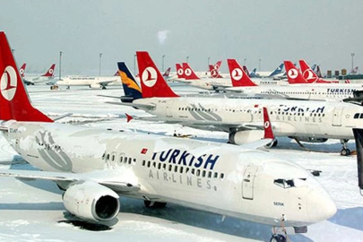 THY olumsuz hava şartları nedeniyle 61 seferini iptal etti