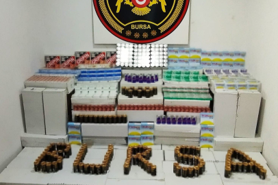 Bursa'da ruhsatsız ilaç operasyonu: Binlerce ürün ele geçirildi