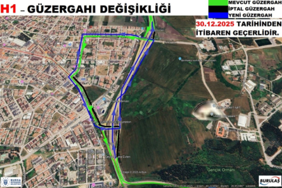 Bursa Şehir Hastanesi hattında güzergâh değişikliği!