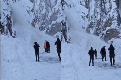 Hakkari-Van karayoluna çığ düştü