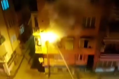 Bursa'da evin balkonunda çıkan yangın paniğe neden oldu