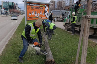 Bursa'da lodosa karşı büyükşehir ekipleri sahada