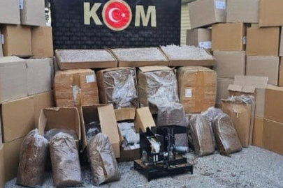 Uşak'ta 837 bin bandrolsüz makaron ele geçirildi