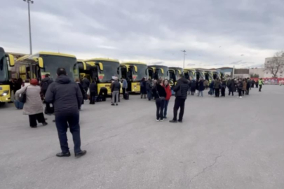 Bursa Terminali’nde yılbaşı dönüş yoğunluğu