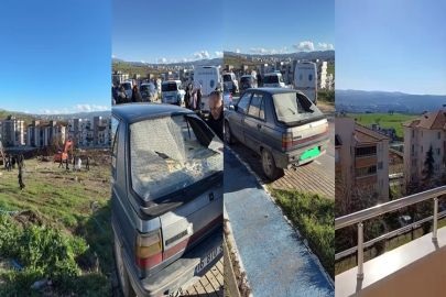 Bursa'da inşaat sahasında patlama kontrolden çıktı... Araçlar, binalar hasar aldı