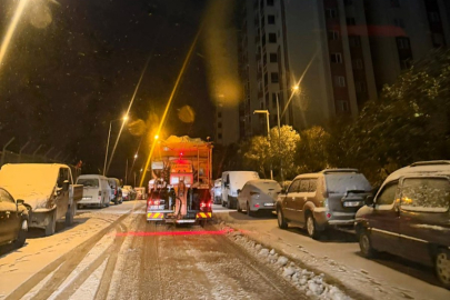 Osmangazi'de kar alarmı: Ekipler gece boyunca çalıştı