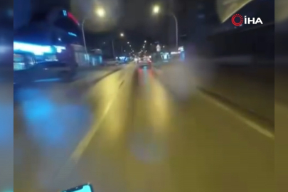 Aniden yola çıkan cip motosikletle böyle çarpıştı