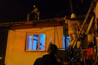 Bursa'da baca yangını mahalleliyi sokağa döktü