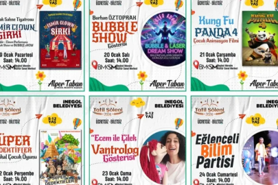 İnegöl'de ara tatil çocuklar için şölene dönüşüyor