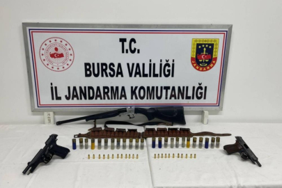 İznik’te şüphelinin evinden tabanca ve av tüfeği çıktı