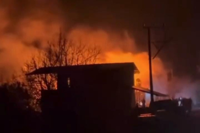 Bursa Orhaneli'de geceyi alevler aydınlattı