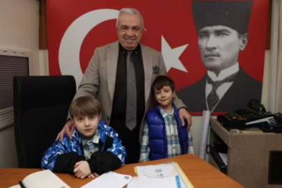 Başkan Şadi Özdemir'e Kızılcıklı'da çocuklardan kaykay park talebi geldi